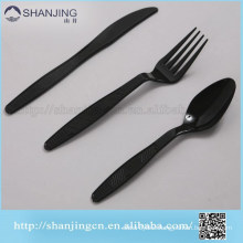 Disposable,Eco-Friendly,Stocked Feature and FDA Certification Plastic black cutlery